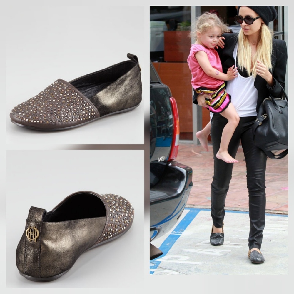 House of Harlowe 1960 Kye Leather Studded Flats